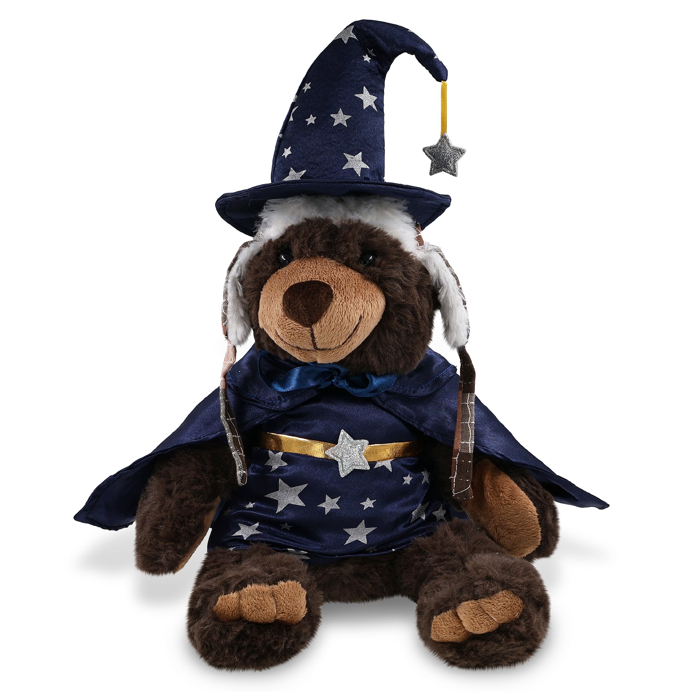 SUPER SOFT PLUSH WITH CLOTHES  - BROWN BEAR WIZARD