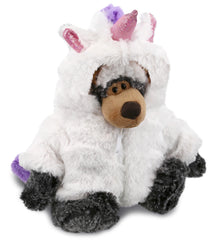 PLUSH UNICORN - SUPER SOFT PLUSH WITH CLOTHES  - STANDING BLACK BEAR