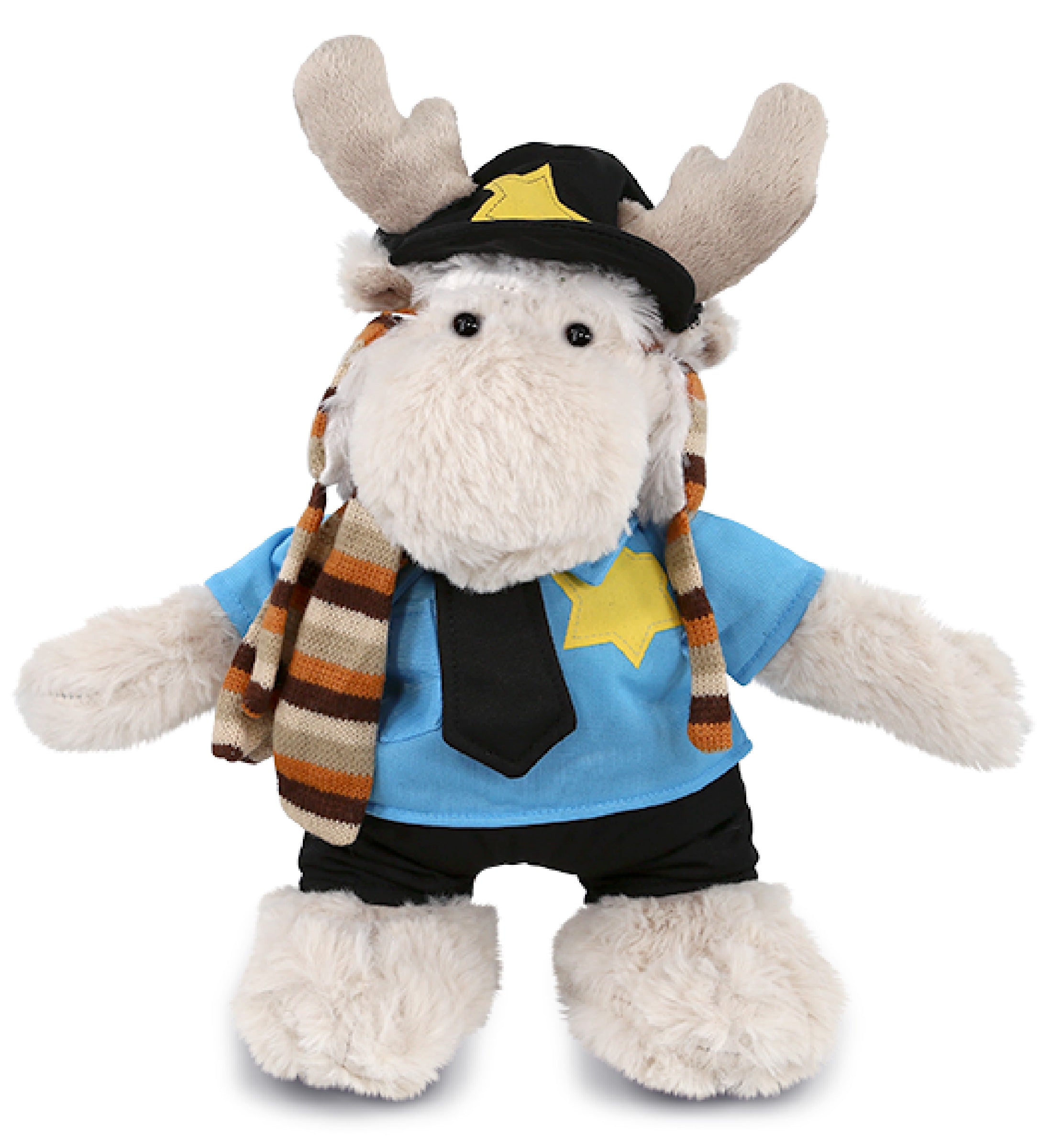 PLUSH POLICE - SUPER SOFT PLUSH WITH CLOTHES  - STANDING MOOSE