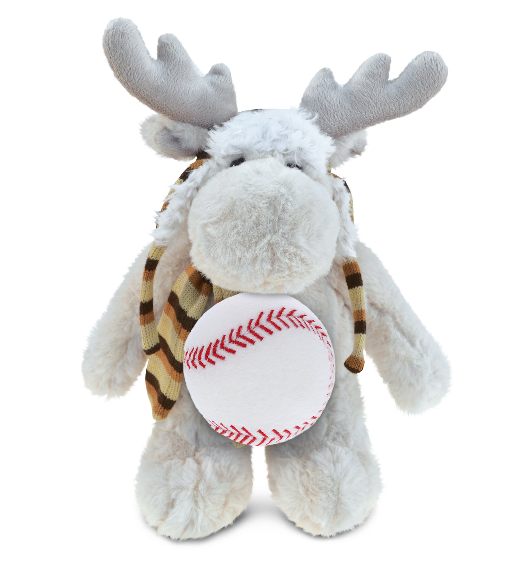 PLUSH BASEBALL - SUPER SOFT PLUSH WITH CLOTHES  - STANDING MOOSE