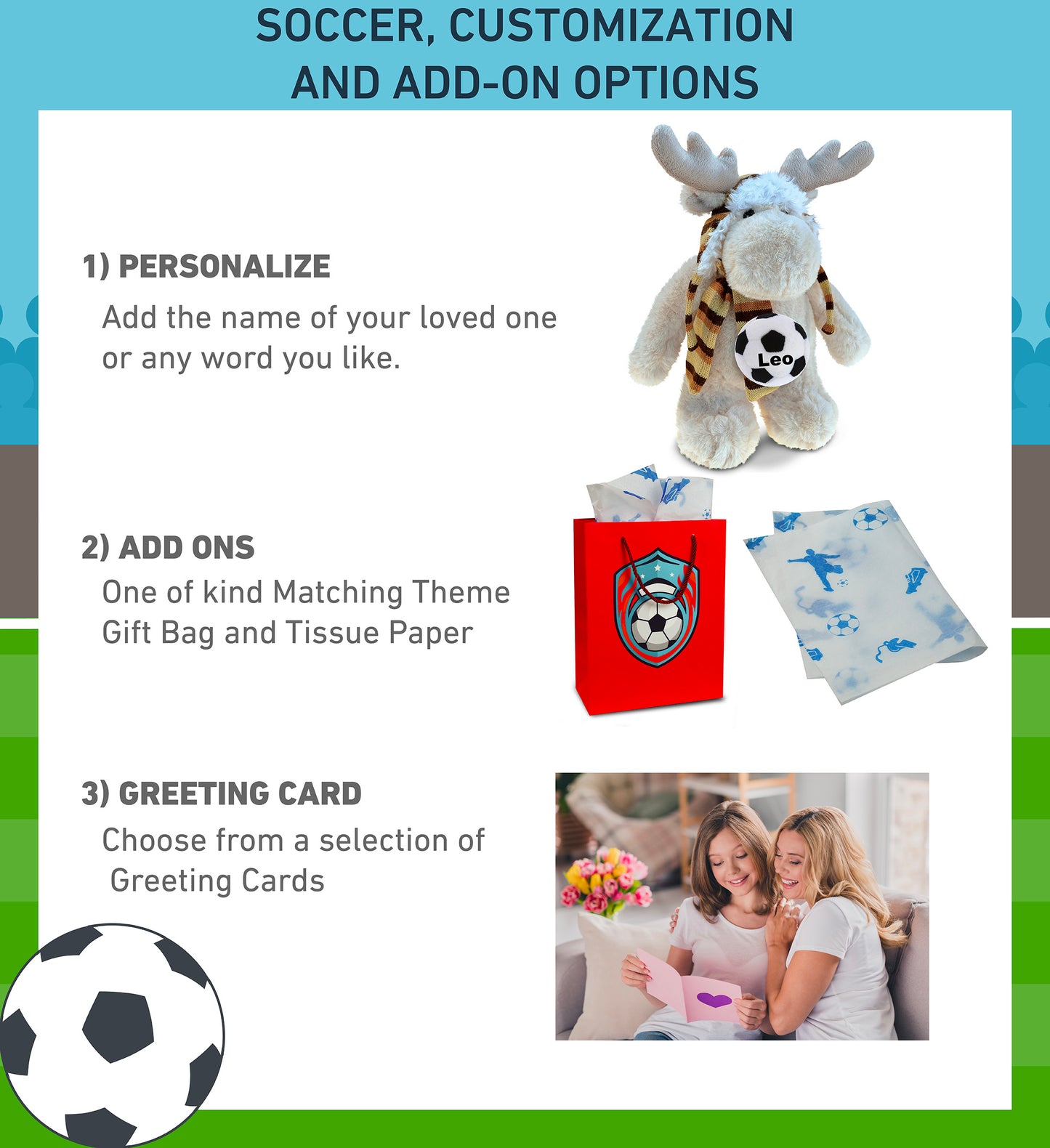 SUPER SOFT PLUSH WITH CLOTHES - STANDING MOOSE WITH SOCCER PLUSH