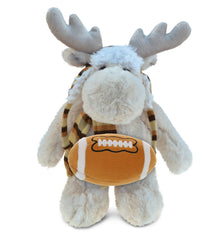 SUPER SOFT PLUSH WITH CLOTHES - STANDING MOOSE WITH FOOTBALL PLUSH