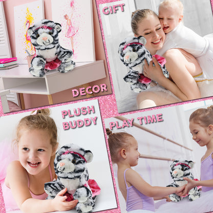 SUPER-SOFT PLUSH - SQUAT WHITE TIGER 8" BALLERINA