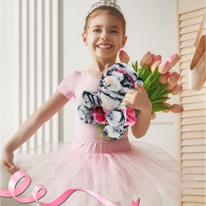 SUPER-SOFT PLUSH - SQUAT WHITE TIGER 8" BALLERINA
