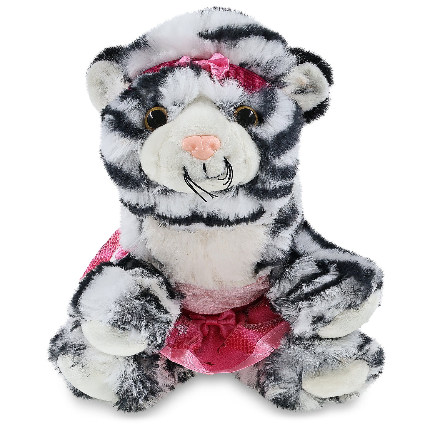 SUPER-SOFT PLUSH - SQUAT WHITE TIGER 8" BALLERINA