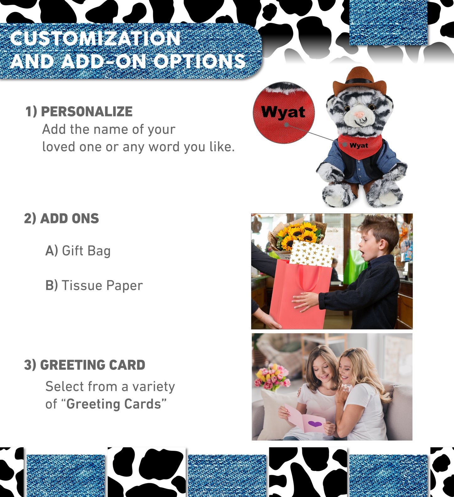 SUPER-SOFT PLUSH - SQUAT WHITE TIGER 8" COWBOY DRESS UP