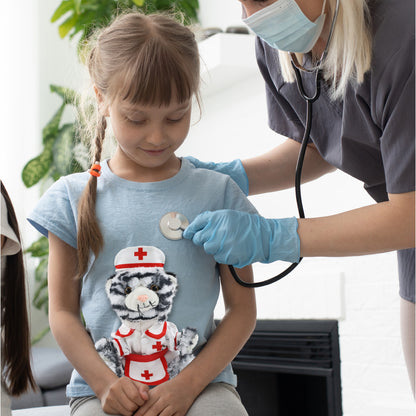 SUPER-SOFT PLUSH - SQUAT WHITE TIGER 8" NURSE