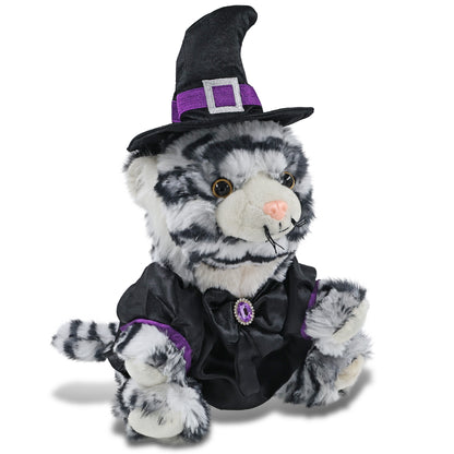 SUPER-SOFT PLUSH - SQUAT WHITE TIGER 8" WITCH DRESS UP