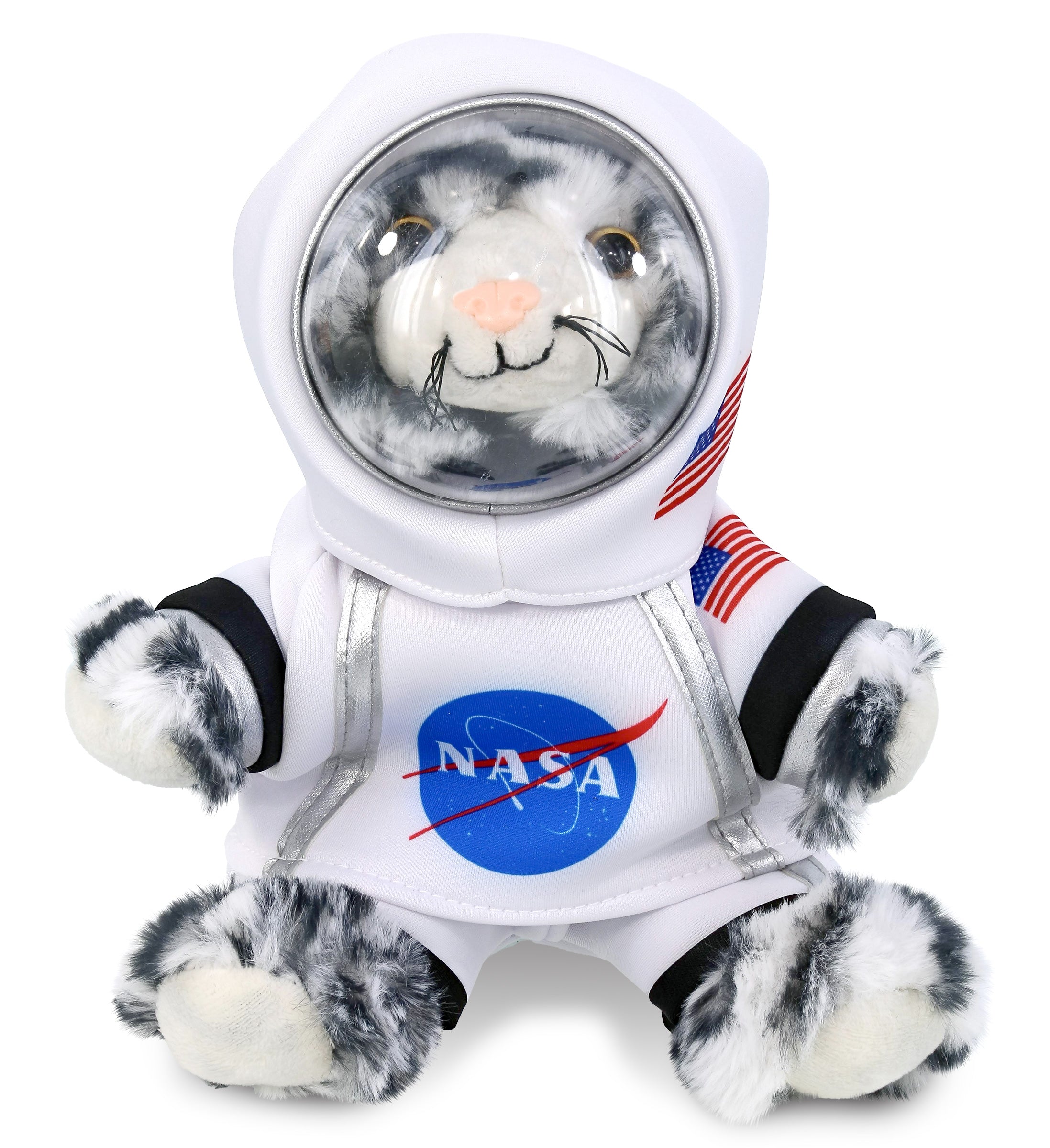 PLUSH ASTRONAUT - SUPER-SOFT PLUSH - SQUAT WHITE TIGER 8"