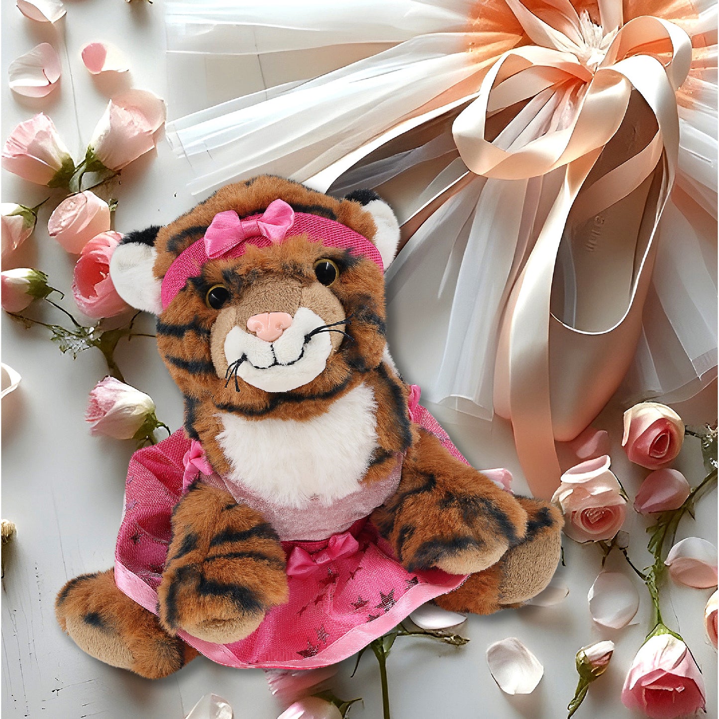 SUPER-SOFT PLUSH - SQUAT TIGER 8" BALLERINA