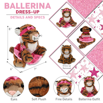 SUPER-SOFT PLUSH - SQUAT TIGER 8" BALLERINA