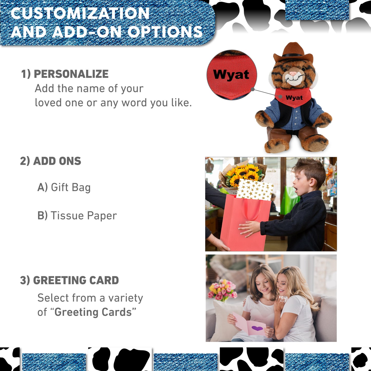 SUPER-SOFT PLUSH - SQUAT TIGER 8" COWBOY DRESS UP