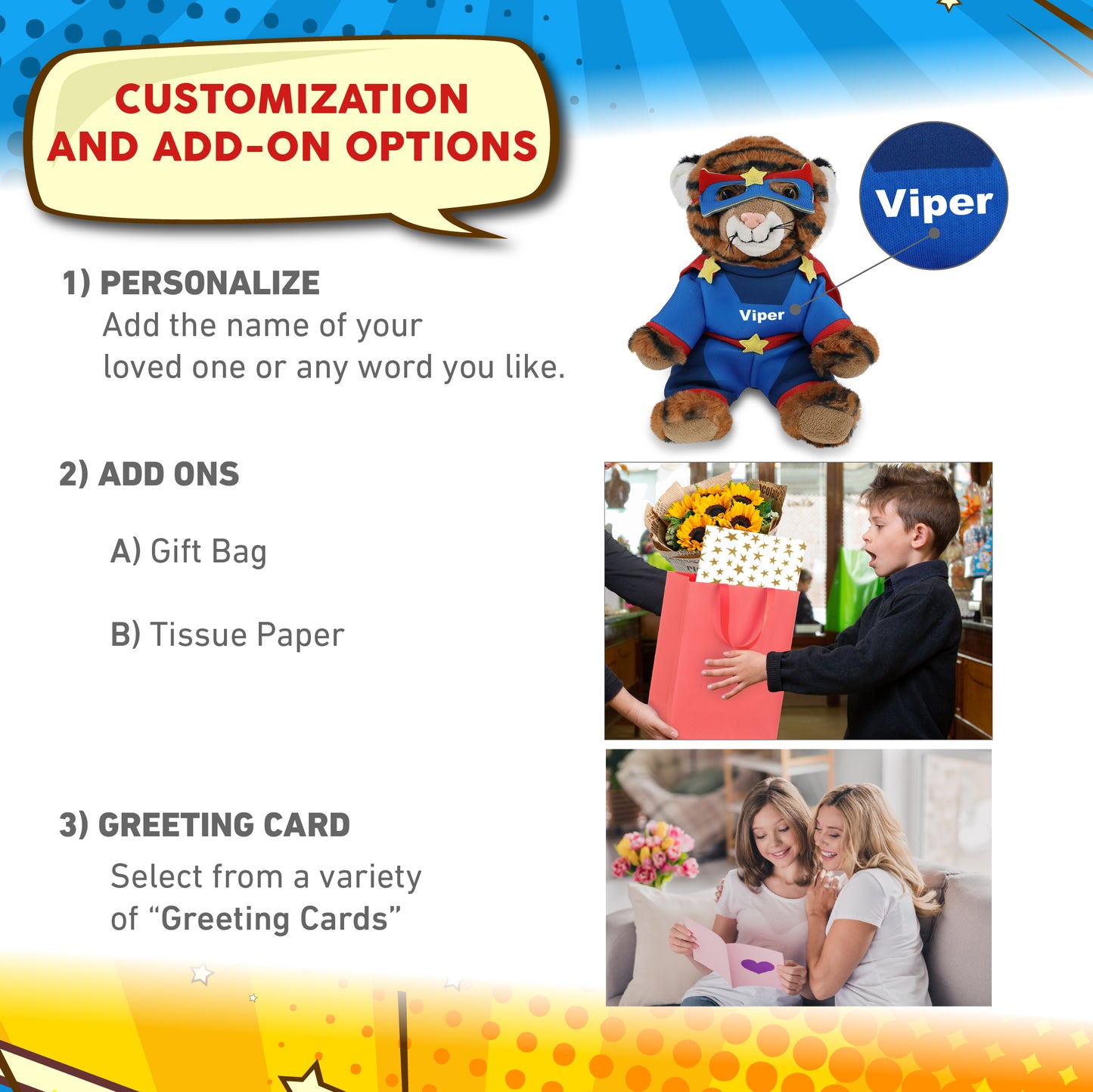 SUPER-SOFT PLUSH - SQUAT TIGER 8" SUPER HERO