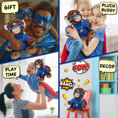 SUPER-SOFT PLUSH - SQUAT TIGER 8" SUPER HERO