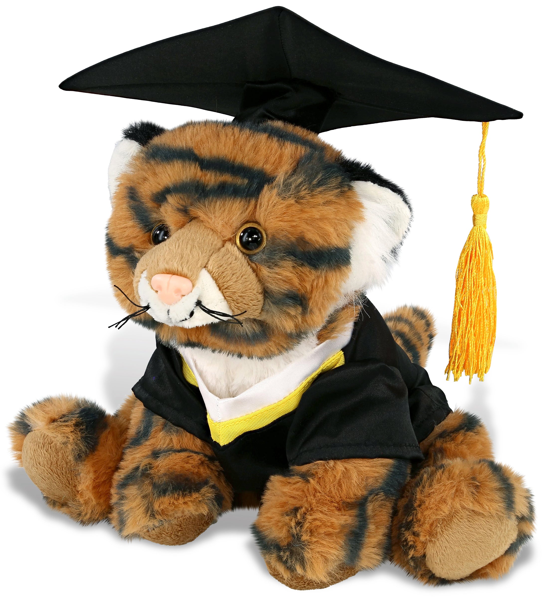PLUSH GRADUATION - SUPER-SOFT PLUSH - SQUAT TIGER 8"