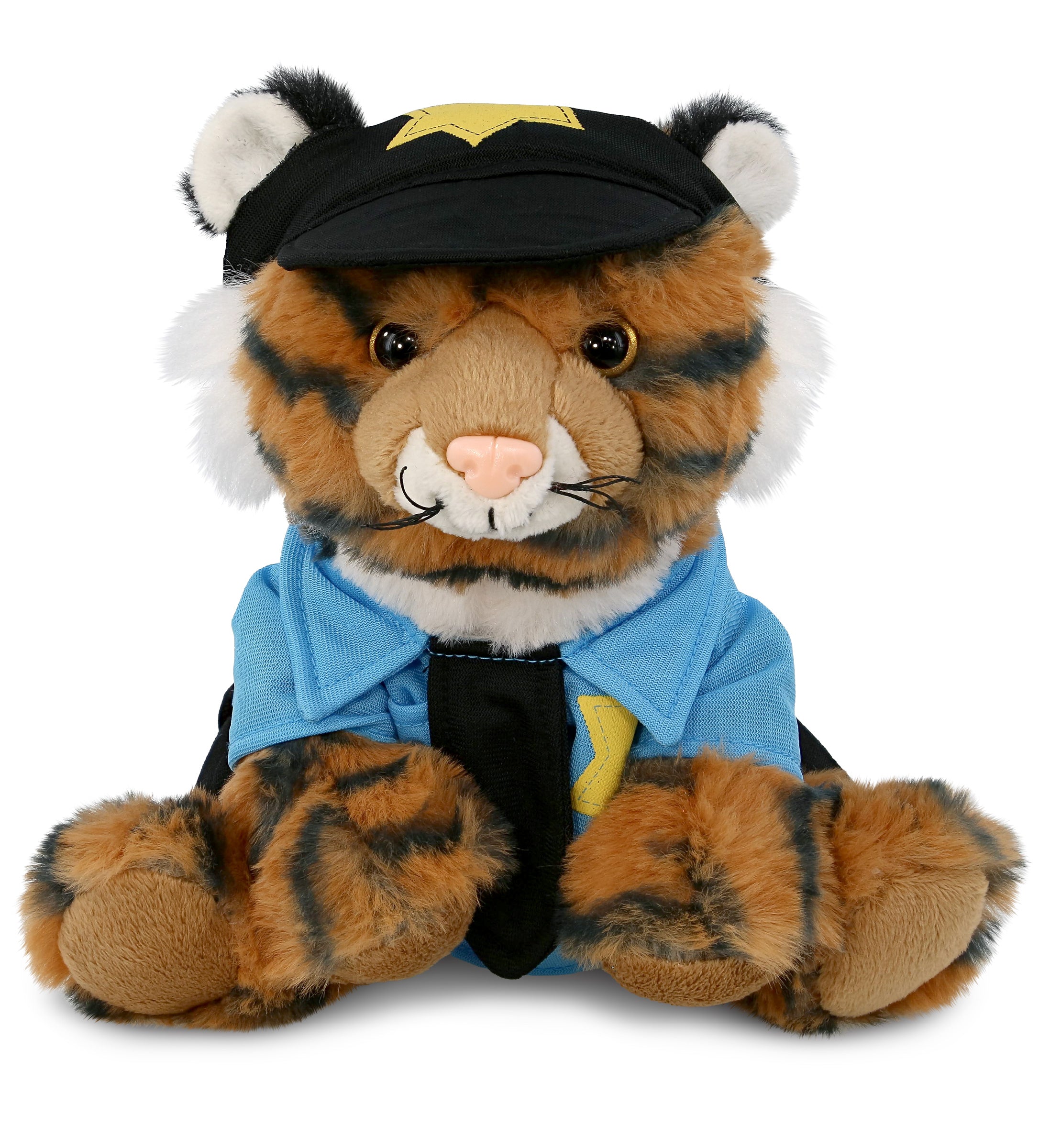 PLUSH POLICE - SUPER-SOFT PLUSH - SQUAT TIGER 8"