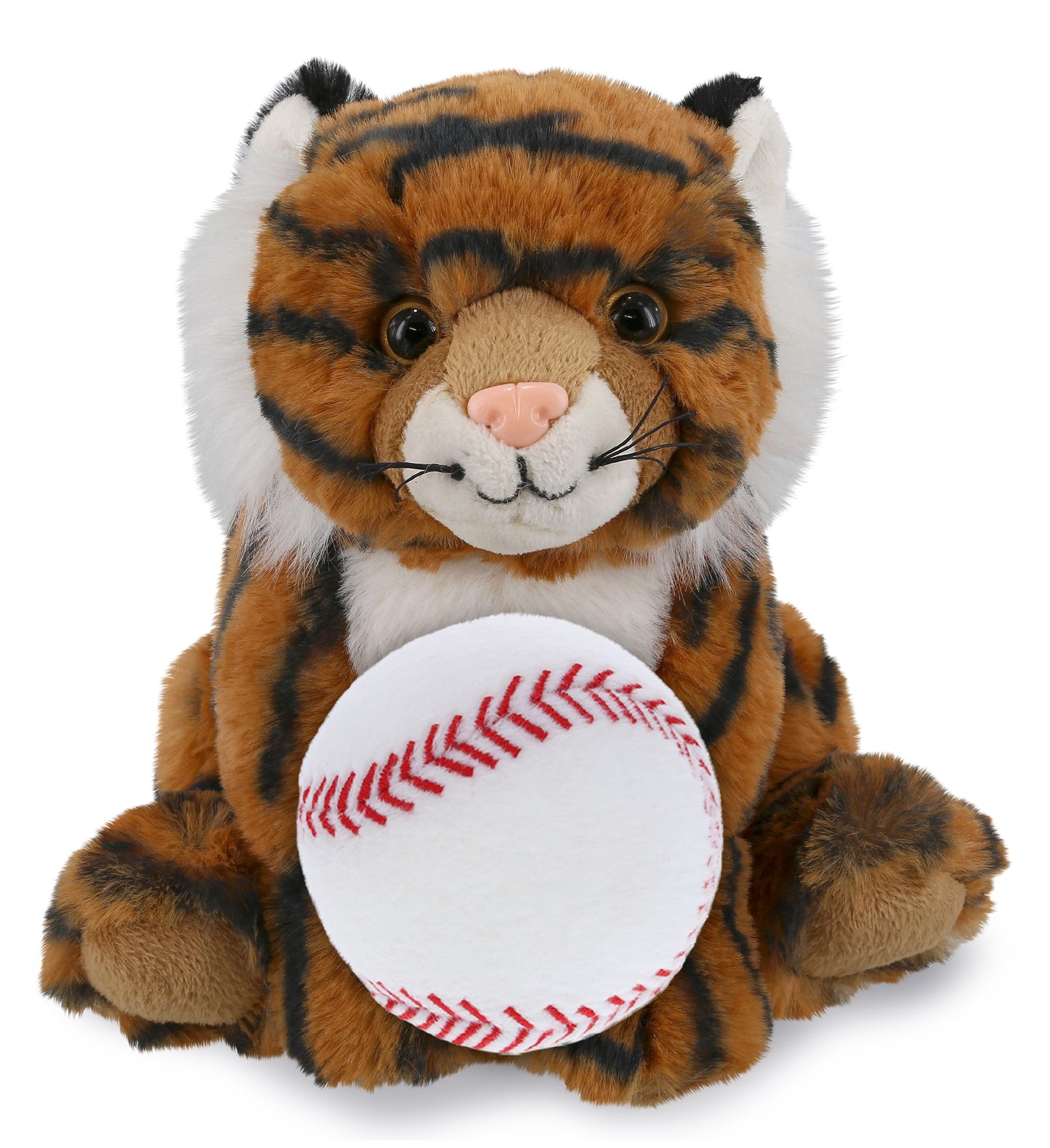 PLUSH BASEBALL - SUPER-SOFT PLUSH - SQUAT TIGER 8"