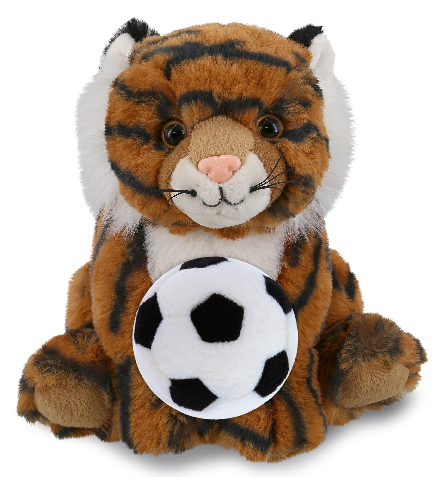 SUPER-SOFT PLUSH - SQUAT TIGER 8" WITH SOCCER PLUSH