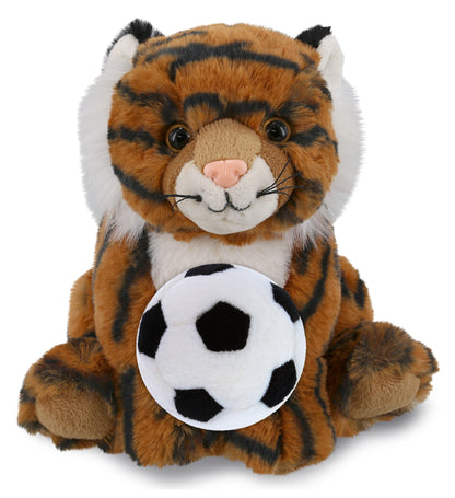 SUPER-SOFT PLUSH - SQUAT TIGER 8" WITH SOCCER PLUSH