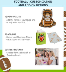 SUPER-SOFT PLUSH - SQUAT TIGER 8" WITH FOOTBALL PLUSH