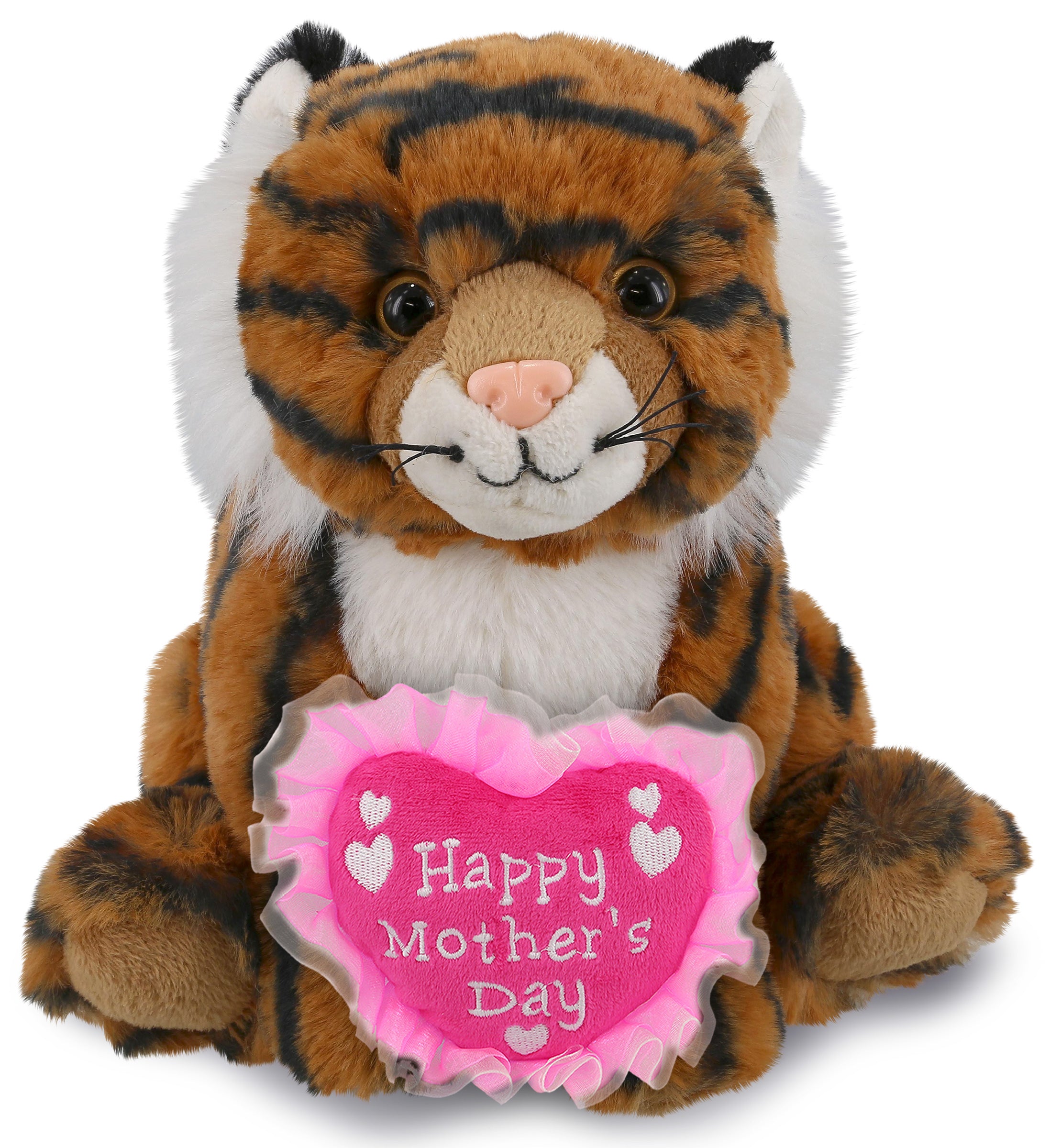 PLUSH MOTHERS DAY HEART - SUPER-SOFT PLUSH - SQUAT TIGER 8"