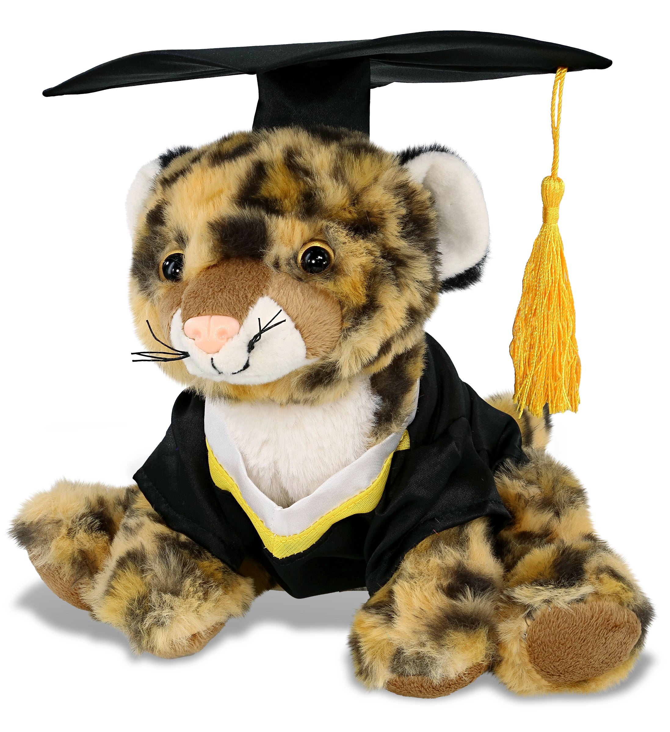 PLUSH GRADUATION - SUPER-SOFT PLUSH - SQUAT LEOPARD 8"