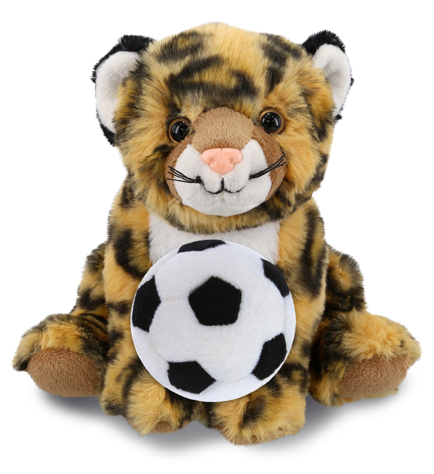SUPER-SOFT PLUSH - SQUAT LEOPARD 8" WITH SOCCER PLUSH