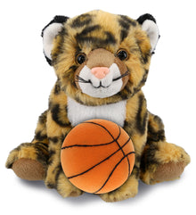 PLUSH BASKETBALL - SUPER-SOFT PLUSH - SQUAT LEOPARD 8"