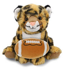 SUPER-SOFT PLUSH - SQUAT LEOPARD 8" WITH FOOTBALL PLUSH
