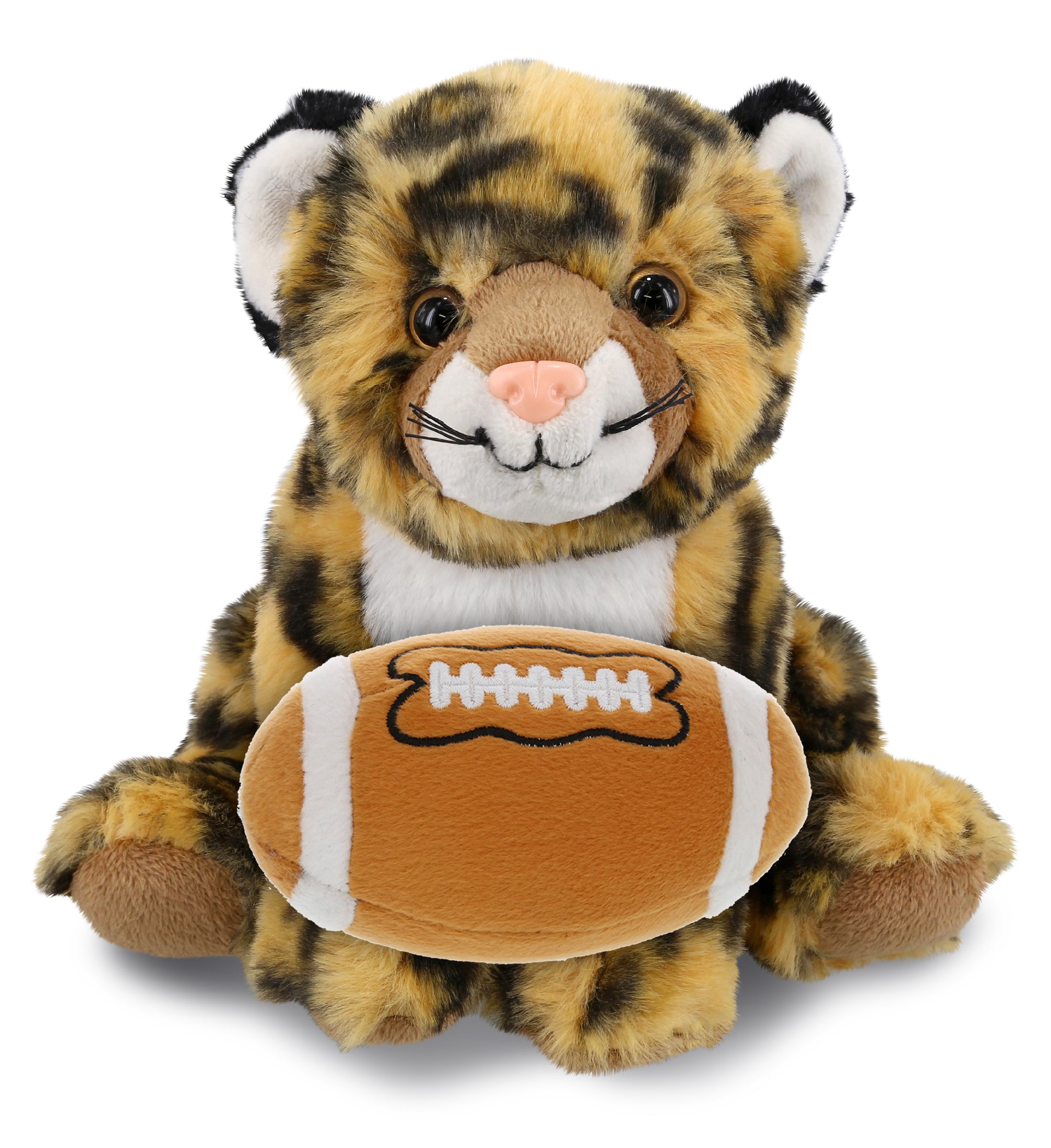 SUPER-SOFT PLUSH - SQUAT LEOPARD 8" WITH FOOTBALL PLUSH