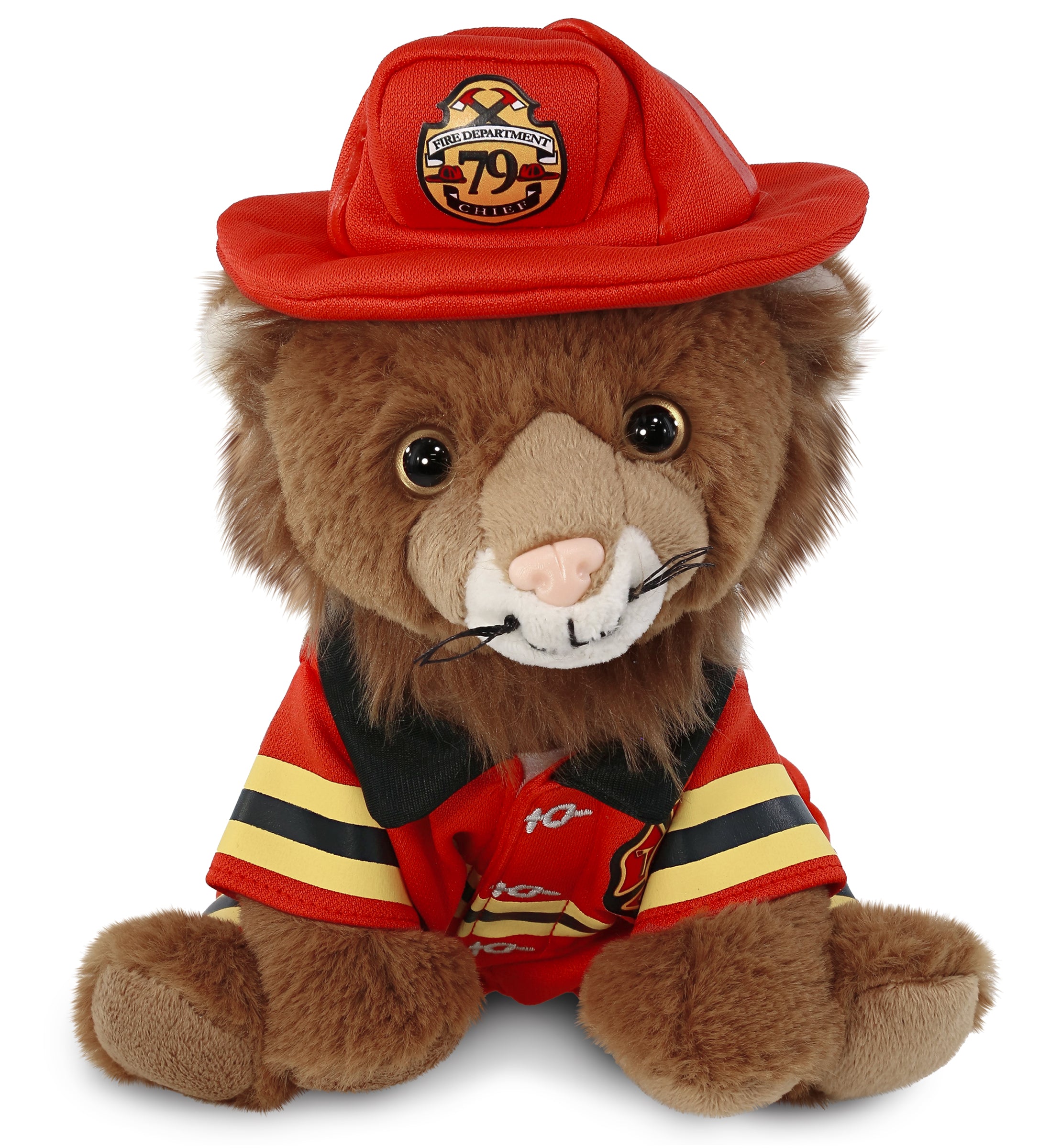 PLUSH FIREMAN - SUPER-SOFT PLUSH - SQUAT LION 8"