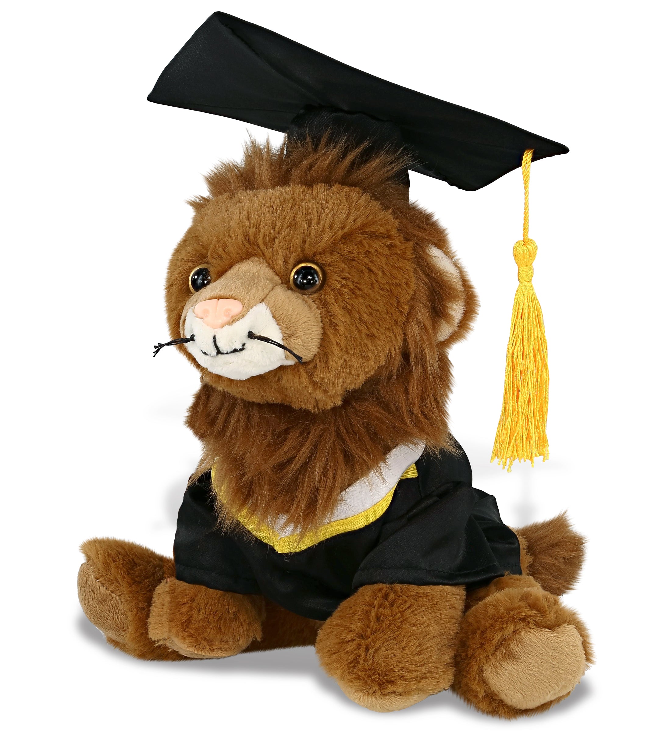 PLUSH GRADUATION - SUPER-SOFT PLUSH - SQUAT LION 8"