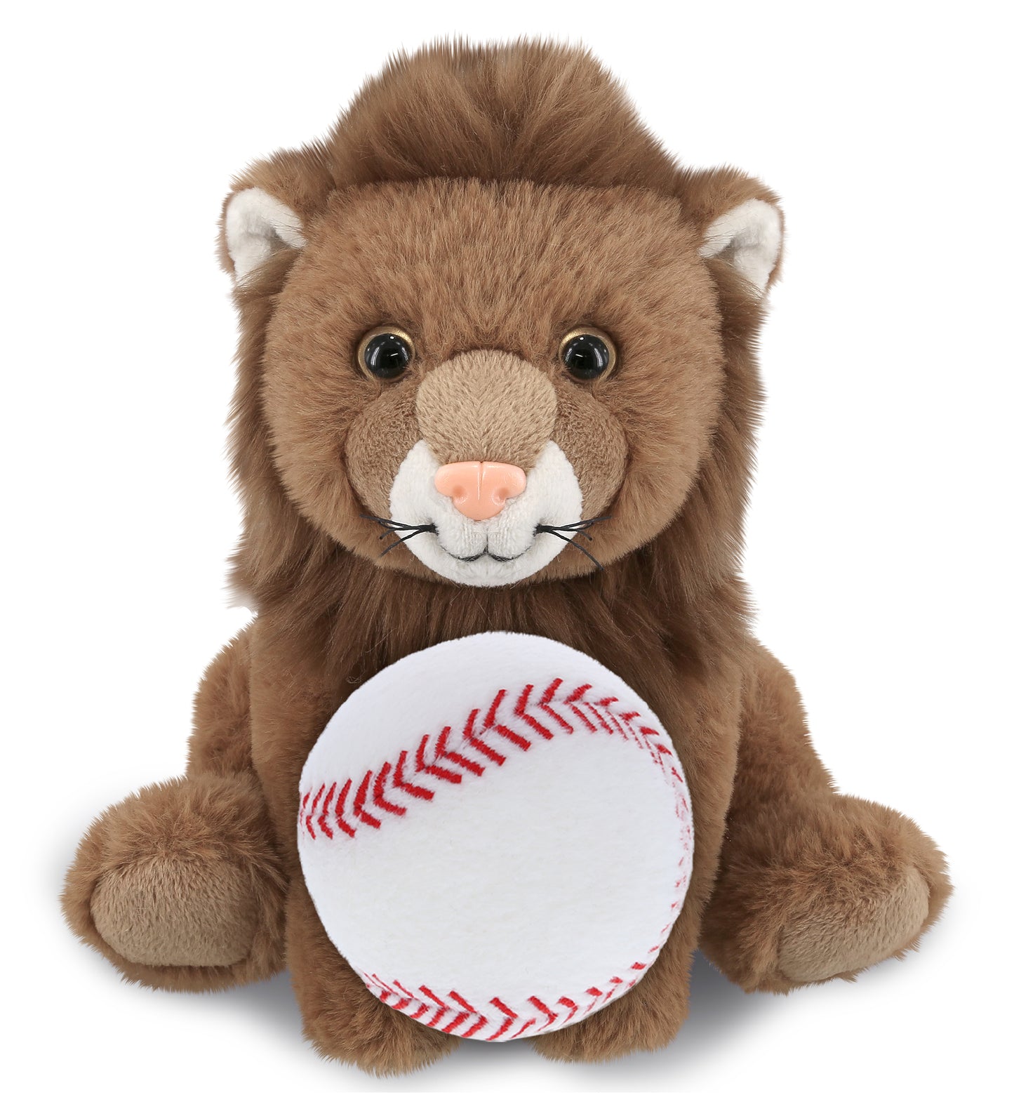 PLUSH BASEBALL - SUPER-SOFT PLUSH - SQUAT LION 8"