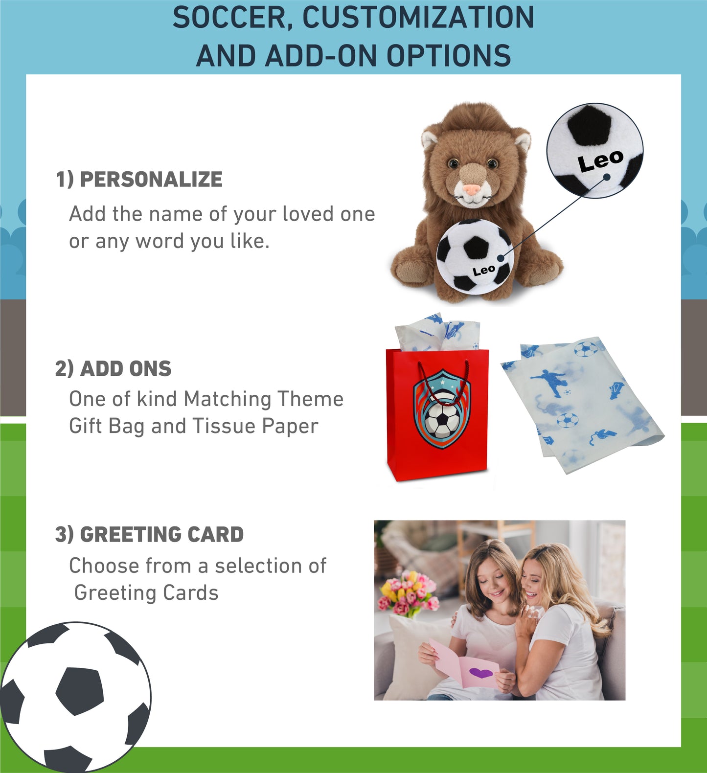 SUPER-SOFT PLUSH - SQUAT LION 8" WITH SOCCER PLUSH