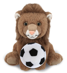 SUPER-SOFT PLUSH - SQUAT LION 8" WITH SOCCER PLUSH
