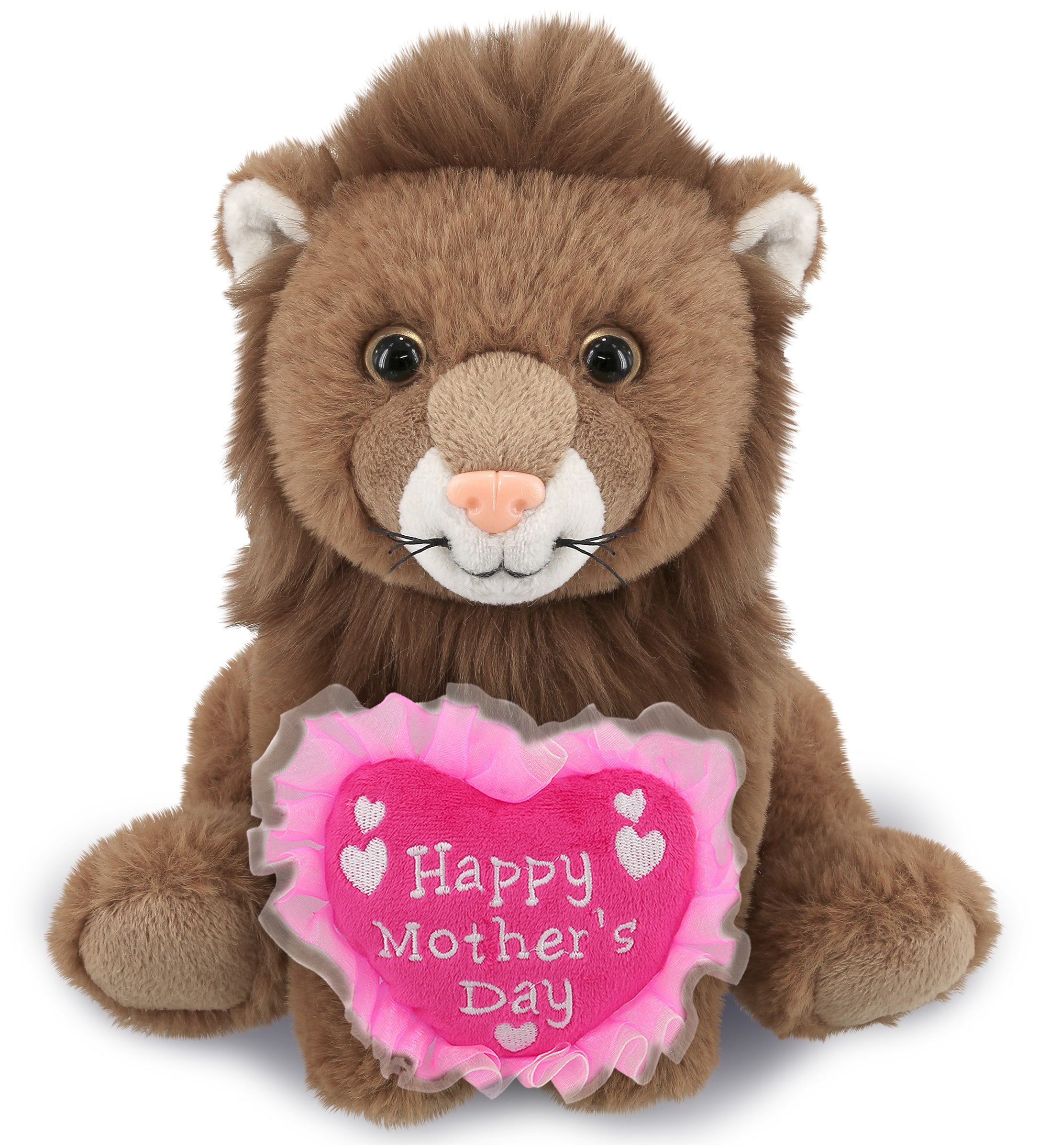 PLUSH MOTHERS DAY HEART - SUPER-SOFT PLUSH - SQUAT LION 8"