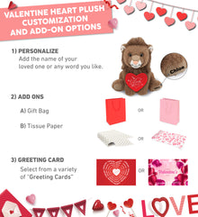 PLUSH I LOVE YOU RED HEART - SUPER-SOFT PLUSH - SQUAT LION 8"