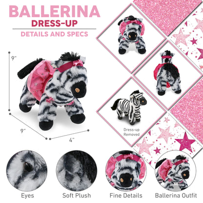 SUPER-SOFT PLUSH - ZEBRA 9" BALLERINA
