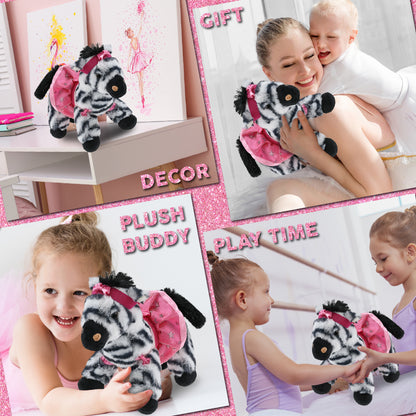 SUPER-SOFT PLUSH - ZEBRA 9" BALLERINA