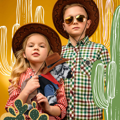 SUPER-SOFT PLUSH - ZEBRA 9" COWBOY DRESS UP