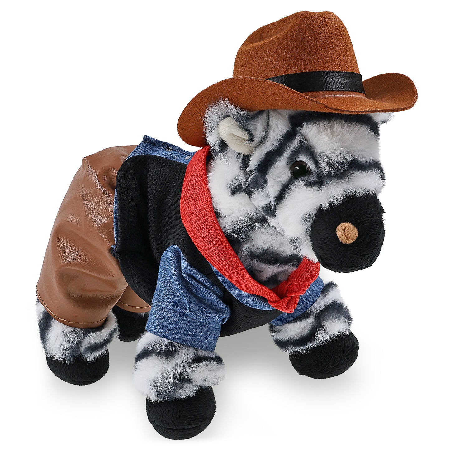 SUPER-SOFT PLUSH - ZEBRA 9" COWBOY DRESS UP