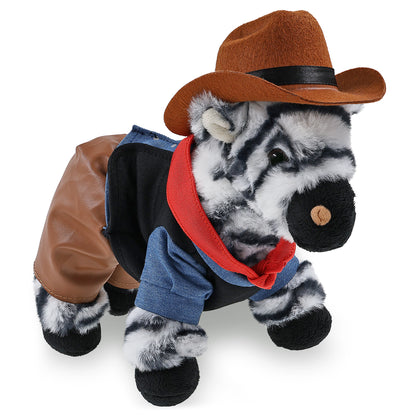 SUPER-SOFT PLUSH - ZEBRA 9" COWBOY DRESS UP