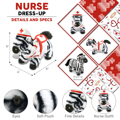SUPER-SOFT PLUSH - ZEBRA 9" NURSE