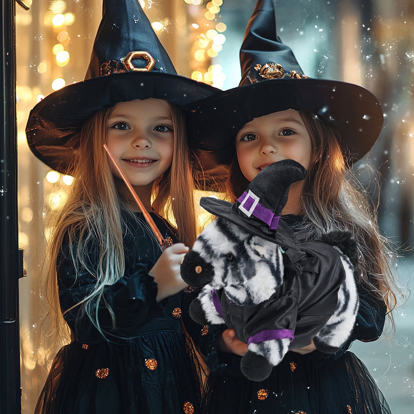 SUPER-SOFT PLUSH - ZEBRA 9" WITCH DRESS UP