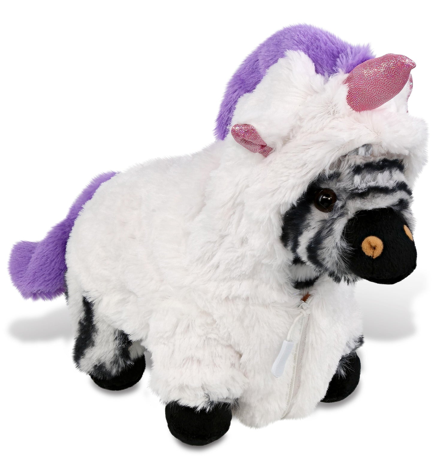 PLUSH UNICORN - SUPER-SOFT PLUSH - ZEBRA 9"