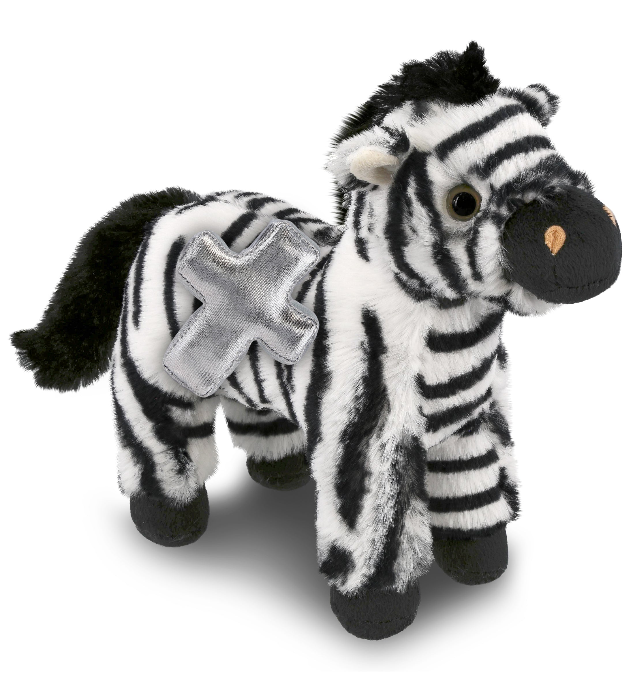 PLUSH CROSS - SUPER-SOFT PLUSH - ZEBRA 9"