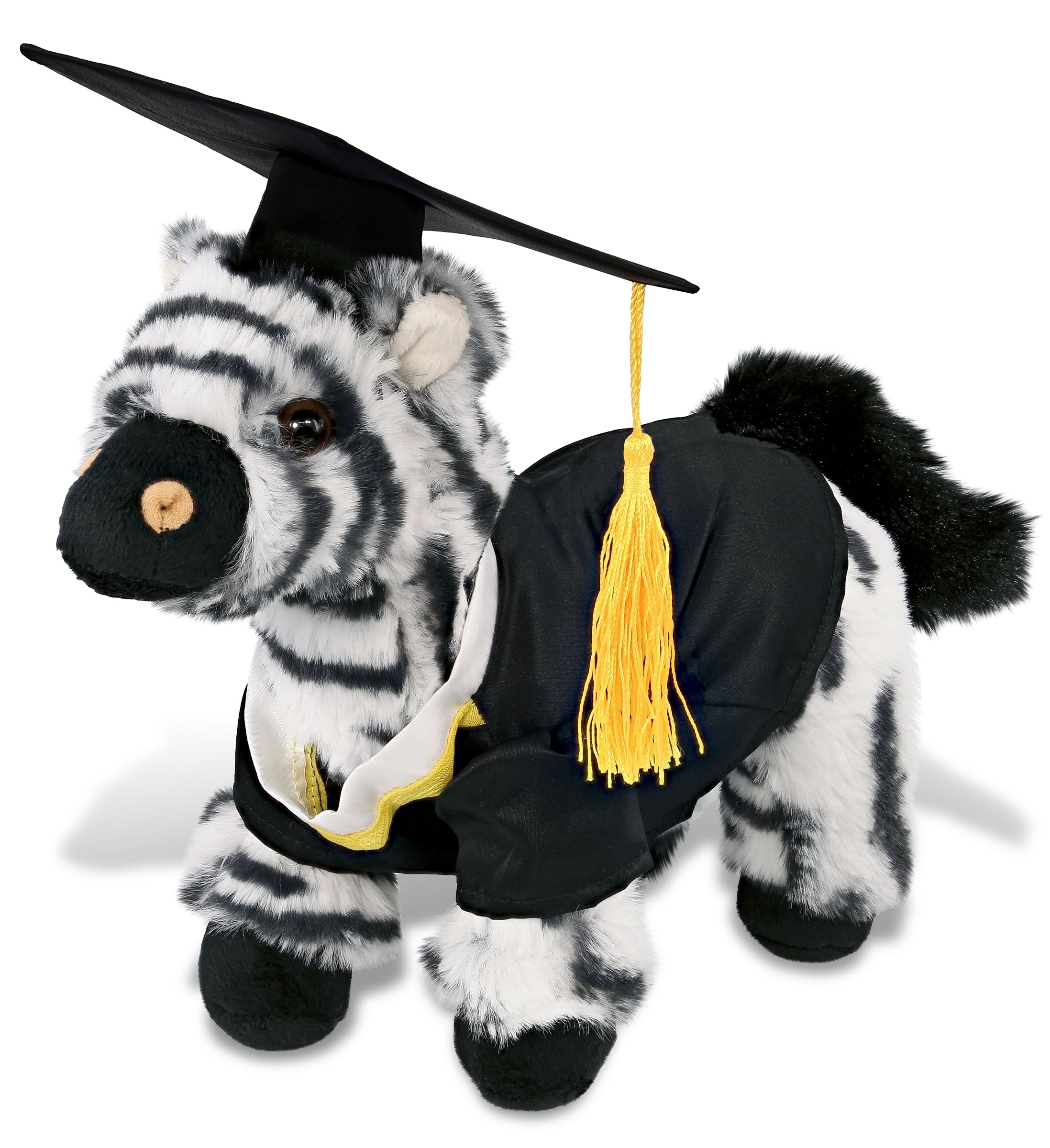 PLUSH GRADUATION - SUPER-SOFT PLUSH - ZEBRA 9"