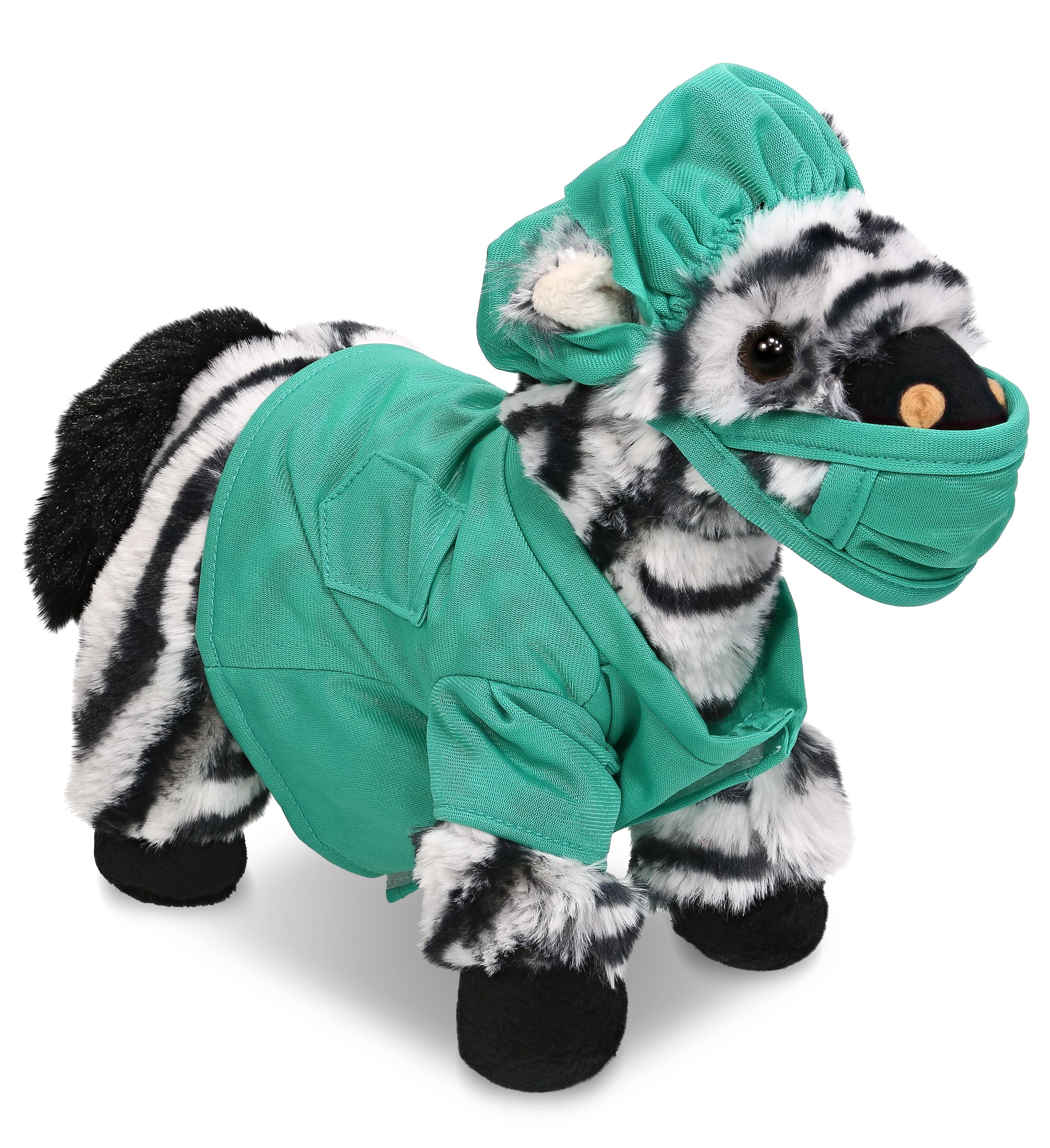 PLUSH DOCTOR - SUPER-SOFT PLUSH - ZEBRA 9"