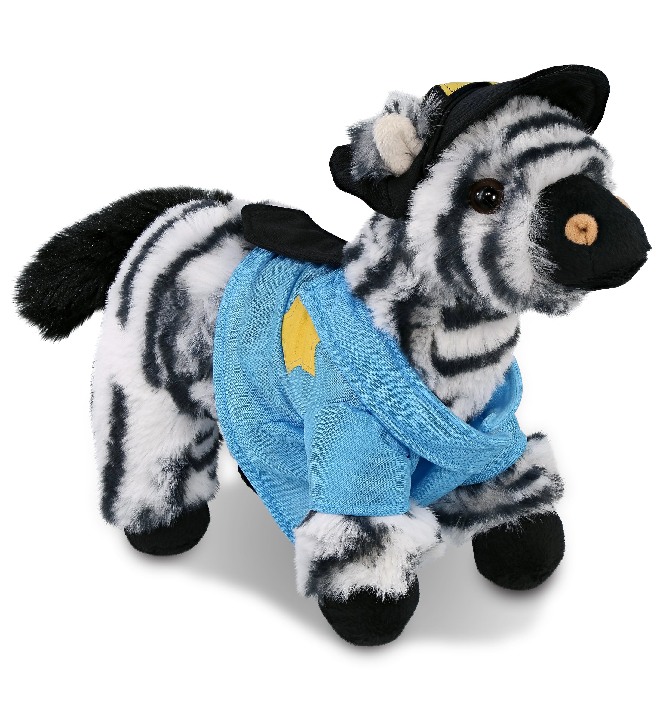 PLUSH POLICE - SUPER-SOFT PLUSH - ZEBRA 9"