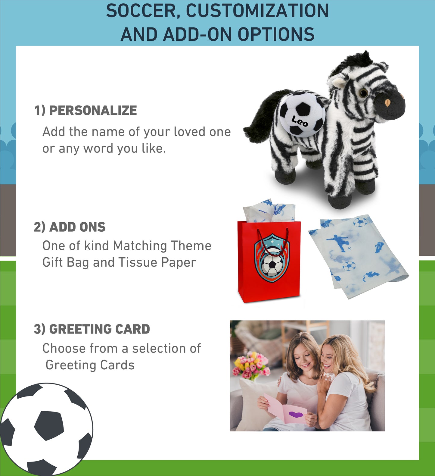 SUPER-SOFT PLUSH - ZEBRA 9" WITH SOCCER PLUSH